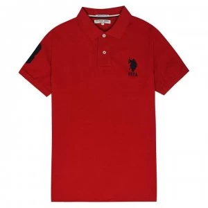 Image of US Polo Assn Logo Polo Shirt - Red