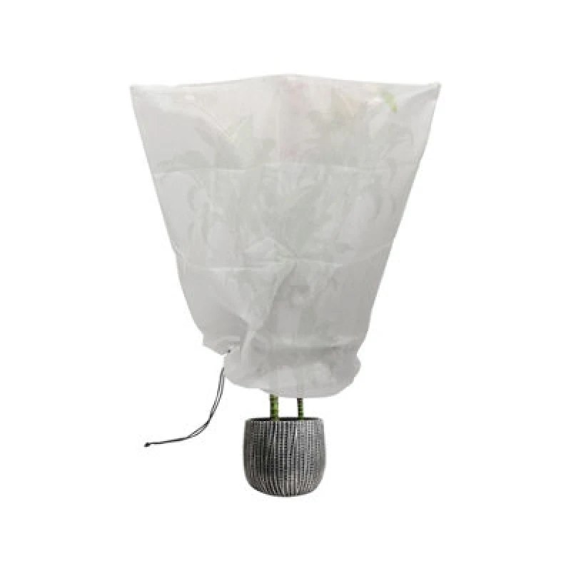 Image of Harbour Housewares Plant Fleece Frost Protection Cover With Drawstring - 80Cm X 100Cm