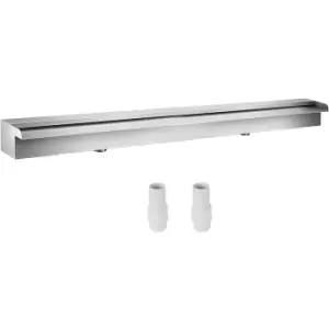 Image of 59.1" x 4.5" x 3.1" Stainless Steel Decorative Waterfall Pool Fountain For Garden Pond Indoors And Outdoors