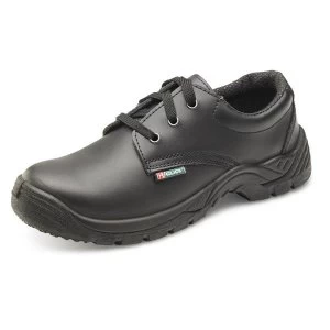 Image of Click Footwear Tie Shoes Smooth Leather Size 7 Black Ref CDDSTS07 Up