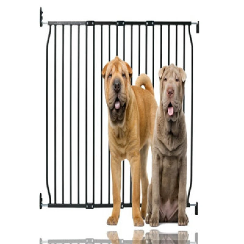 Image of Bettacare Extra Tall Eco Screw Fit Pet Gate, Black, 110Cm - 120Cm, Extra Tall Gate 100Cm In Height, Screw Fitted Dog Gate