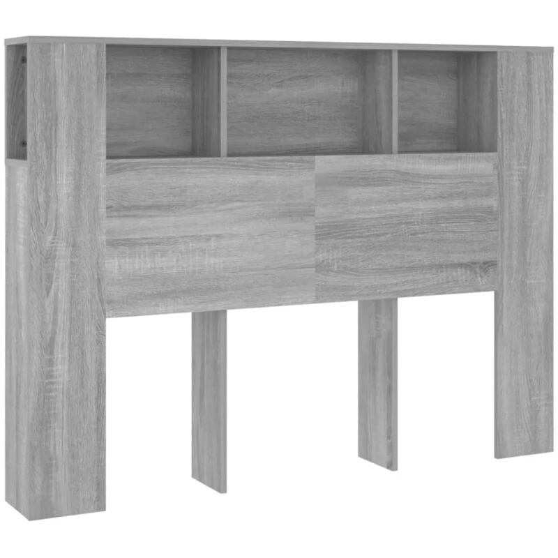 Image of VIDAXL Headboard Cabinet Grey Sonoma 140x18.5x104.5cm vidaXL 8720286968956
