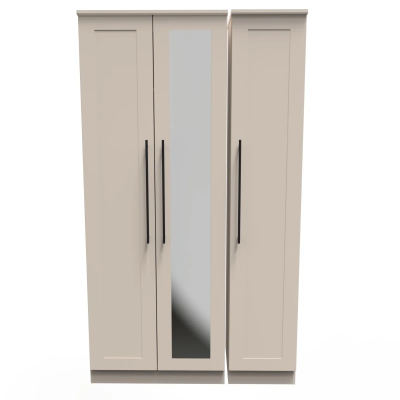 Image of Howard Tall Triple Mirror Wardrobe In Kashmir Matt (Ready Assembled)