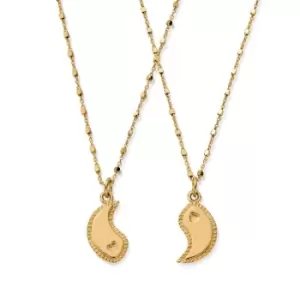 Image of ChloBo Gold Plated Personalised We Go Together Necklace Set