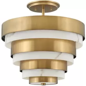 Image of Elstead Quintessentiale - Quintiesse Hinkley Echelon Cylindrical Ceiling Light Heritage Brass