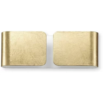 Image of Ideal Lux Clip - 2 Light Indoor Small Wall Light Gold, G9