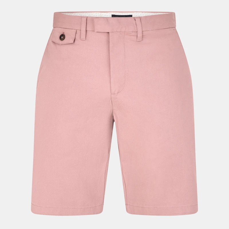 Image of Ted Baker Mens Alscot Chino Shorts Mid-Pink male XS (1)