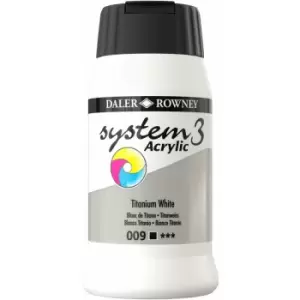 Image of System 3 Acrylic Paint Titanium White (500ml) - Daler Rowney