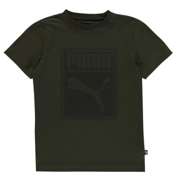 Image of Puma Box QT T Shirt Junior Boys - Green