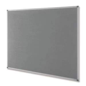 Image of Nobo Classic 900 x 600mm Noticeboard with Grey Felt Surface Aluminium Frame and Wall Fixing Kit