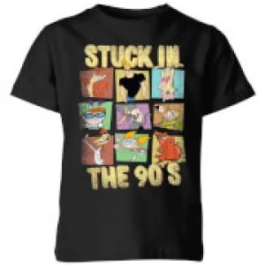 Image of Cartoon Network Stuck In The 90s Kids T-Shirt - Black - 3-4 Years