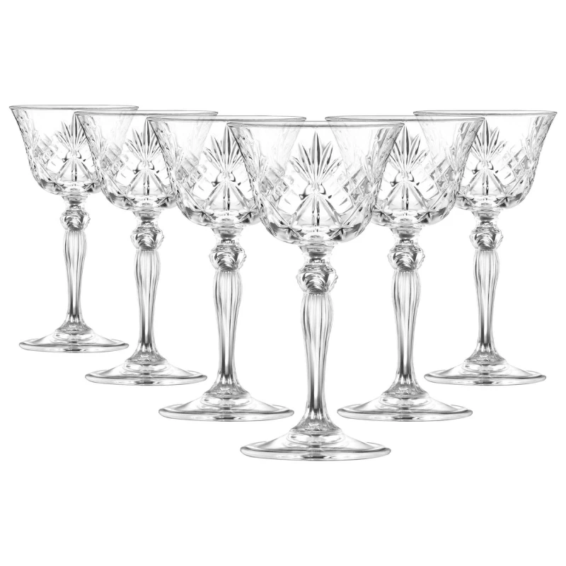 Image of RCR Crystal Melodia Glass Champagne Saucers - 160ml - Pack of 6 Clear unisex