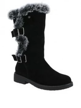 Image of Hush Puppies Megan Knee High Boots - Black