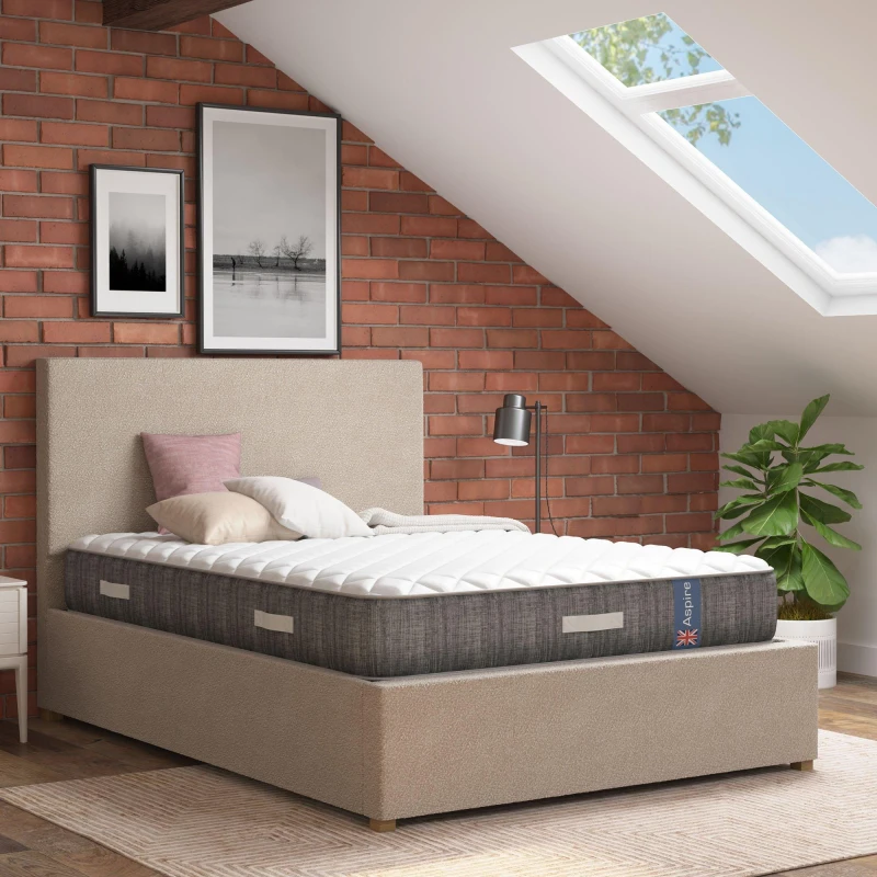 Image of Aspire Aspire Medium Comfort Pocket+ Memory Hybrid Mattress in White Size: Single White Single Unisex 5057632299963