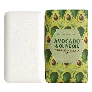 Image of Crabtree & Evelyn Avocado Olive and Basil Oil Milled Soap 158g