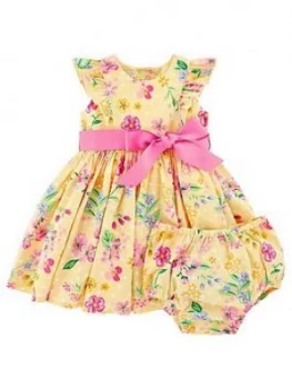 Image of Monsoon Baby Girls Florence Dress - Yellow