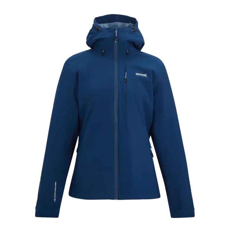 Image of Womens waterproof jacket Regatta Oklarna Bleu Female 38