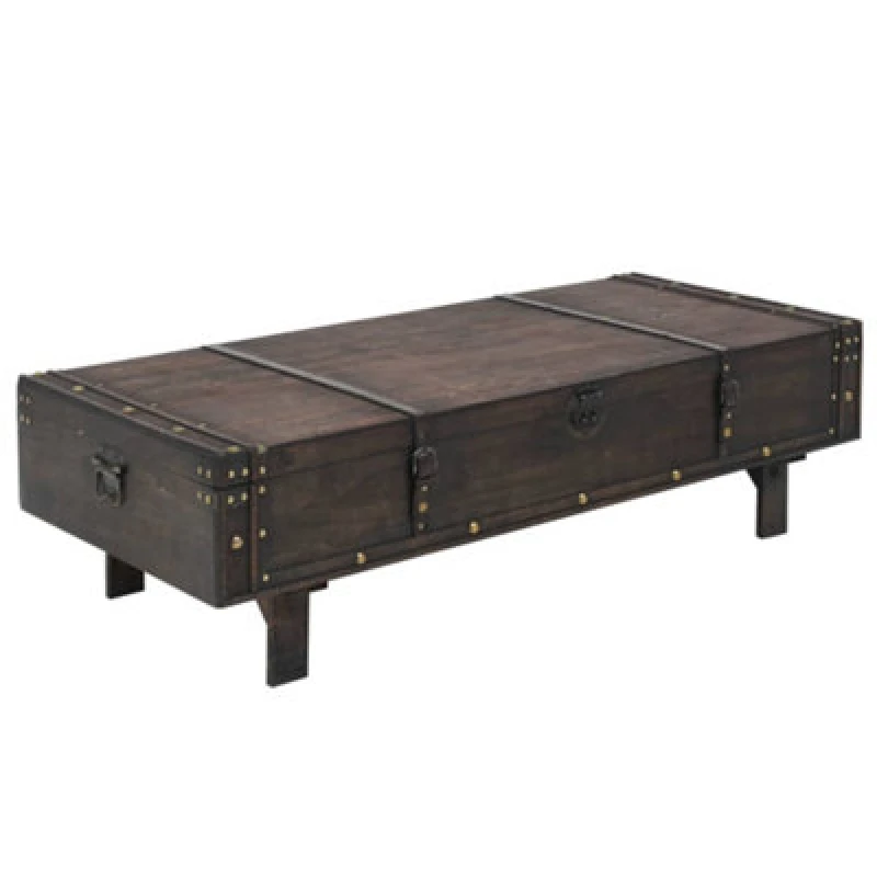 Image of Vidaxl Coffee Table Plywood Vintage Style 120X55X35 Cm