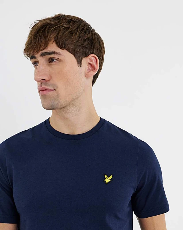 Image of Lyle & Scott Lyle & Scott Classic T-Shirt Navy - Lyle & Scott - Size: 1XL50/52 Navy Male 1XL50/52 LS14704
