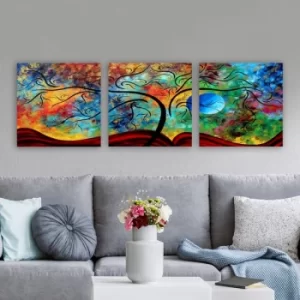 Image of Pdrmdr8835 Multicolor Decorative Canvas Painting (3 Pieces)