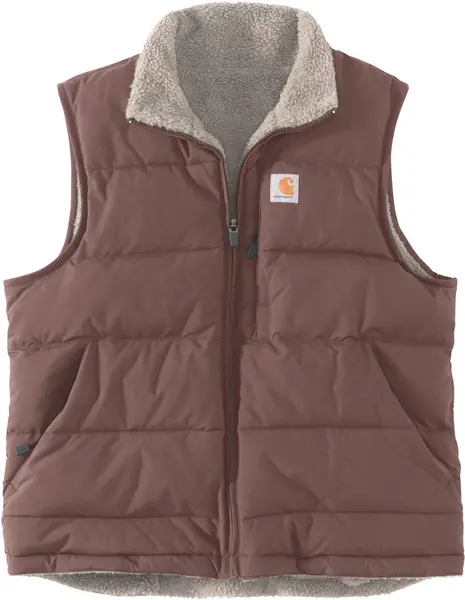 Image of Carhartt Relaxed Midweight Utility Ladies Vest, brown, Size M for Women