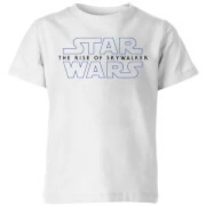 Image of Star Wars The Rise Of Skywalker Logo Kids T-Shirt - White - 9-10 Years