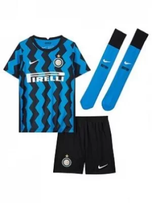 Image of Nike Inter Milan 20/21 Home Little Kids Kit, Blue, Size L (6-7 Years)