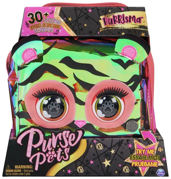 Image of Purse Pets Interactive Tiger Pet Toy Crossbody Bag