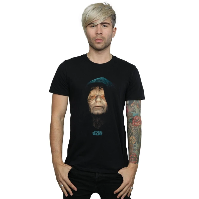 Image of Star Wars Star Wars Men Emperor Palpatine T-Shirt in Black Size: Small Black S Male 5059276718381
