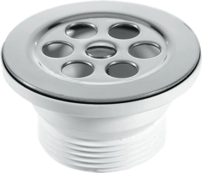 Image of McAlpine BSW10P-F 1.5" Shower Waste: 70mm Stainless Steel Flange: Centre Pin Model White