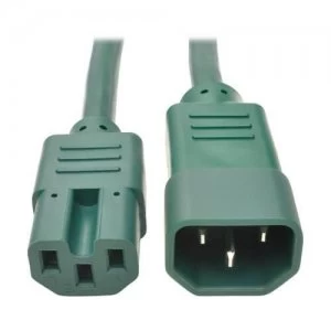 Image of Tripp Lite Power Cord C14 To C15 Heavy Duty 15a 250v 14 Awg 6ft Green