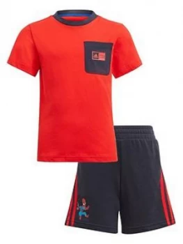 Image of Adidas Boys Younger Sum Jogger - Red/Black