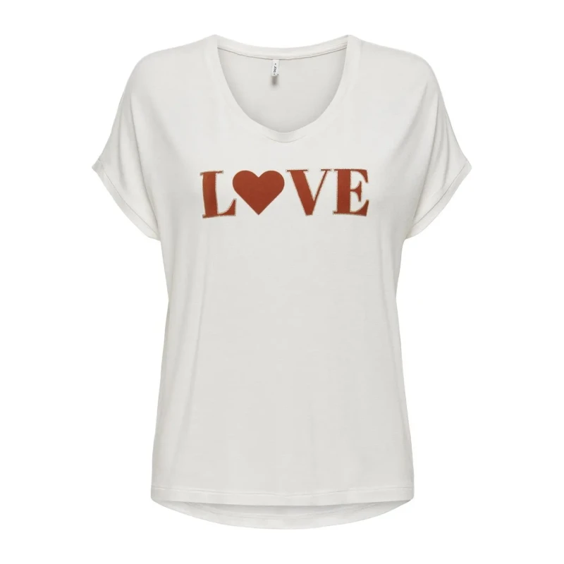 Image of Only Womens T-Shirt Only Harrina Blanc Female L