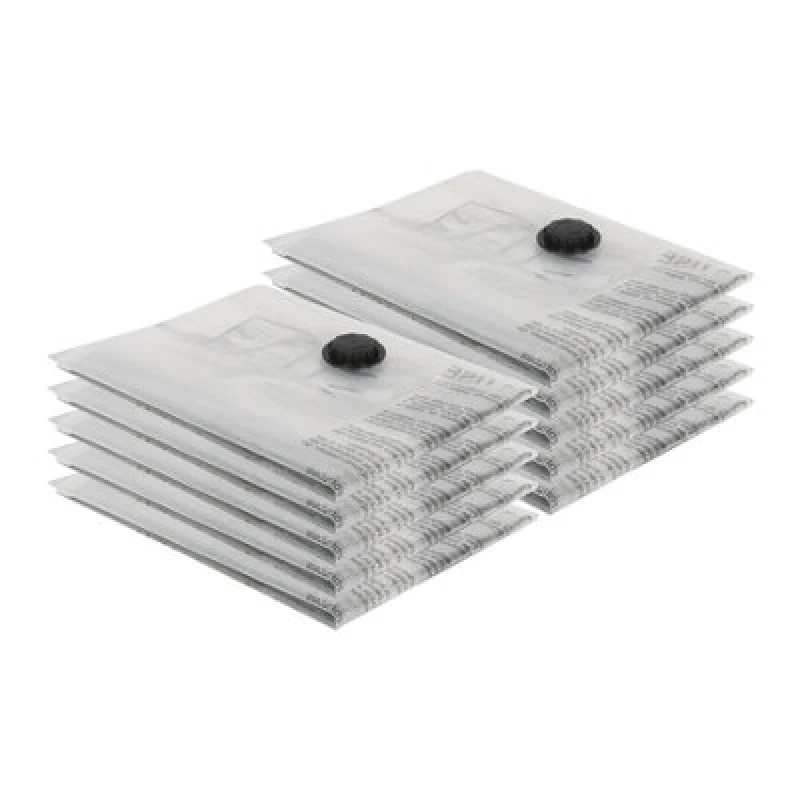 Image of Harbour Housewares 10X Vacuum Storage Bags - L (60 X 80Cm) - Reusable Clothes Suction Space Saver Organiser Zip Lock Luggage Bag