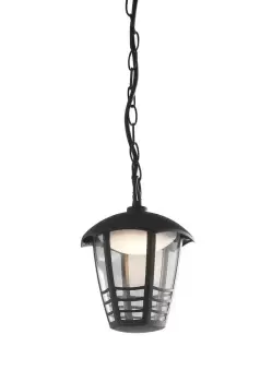Image of CLOE Outdoor LED Pendant Ceiling Light Black, IP44 800lm 4000K 17cm