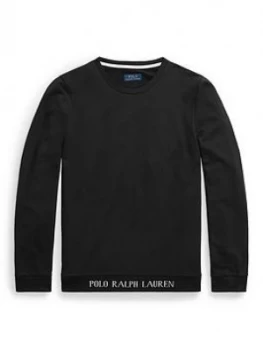Image of Polo Ralph Lauren Jersey Sleep Sweatshirt - Black