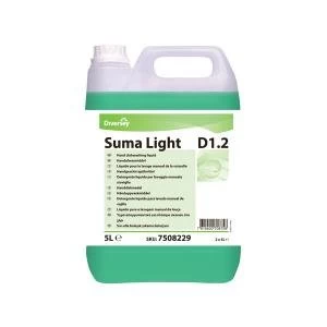 Image of Diversey Suma Light D1.2 Dishwashing Liquid 5 Litre Pack of 2 7508229