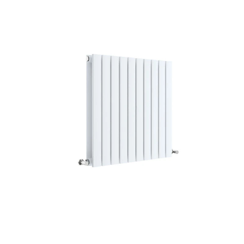 Image of Balterley Lucia Square Horizontal Double Panel Radiator, 600 x 586mm Satin White White Unisex