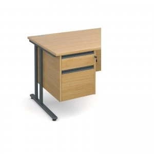 Image of Maestro 25 GL 2 Drawer Fixed Pedestal - OAK