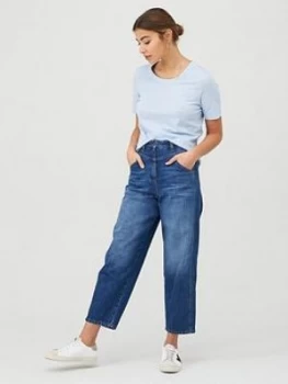 Image of Whistles Rosa Double Trim T-Shirt - Pale Blue