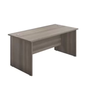 Image of 1600 X 800 Panel Rectangular Desk Grey Oak