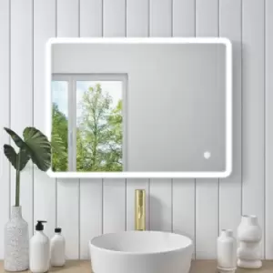 Image of Rectangular LED Bathroom Mirror with Demister 900 x 700mm - Ariel