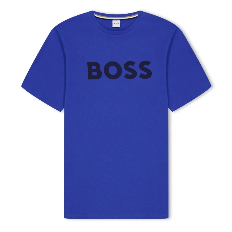 Image of Boss Large Logo Tee Juniors - Blue Blue 15 - 16 Years