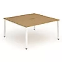 Image of dynamic Computer Desk Evolve Plus B2P14OAKW Oak 1400 mm x 1600 mm x 730 mm