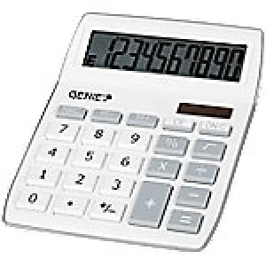 Image of GENIE Desktop Calculator 840 S 10 Digit Display Silver, Grey