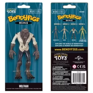 Image of Noble Collection Universal Monsters Wolfman Mini Bendyfig 5.5 Inches