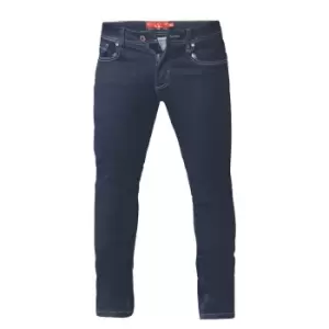 Image of Duke Mens Cedric Stretch Tapered Jeans (48XL) (Indigo Denim)