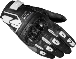 Image of Spidi G-Carbon Ladies Motorcycle Gloves, black-white, Size XS for Women, black-white, Size XS for Women