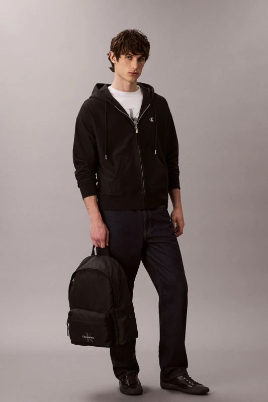 Image of Calvin Klein Mens Bold Round Rucksack Black Male One Size