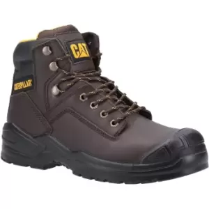 Image of Caterpillar Mens Striver Mid S3 Leather Safety Boots (11 UK) (Brown)